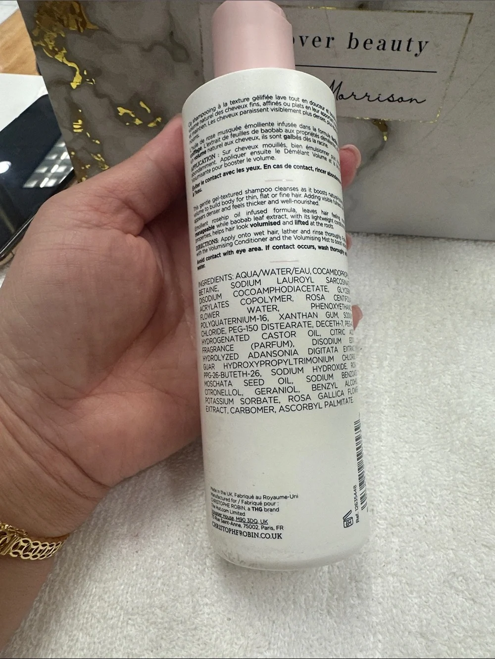 Christophe Robin Delicate Volumising Shampoo - White & Pink